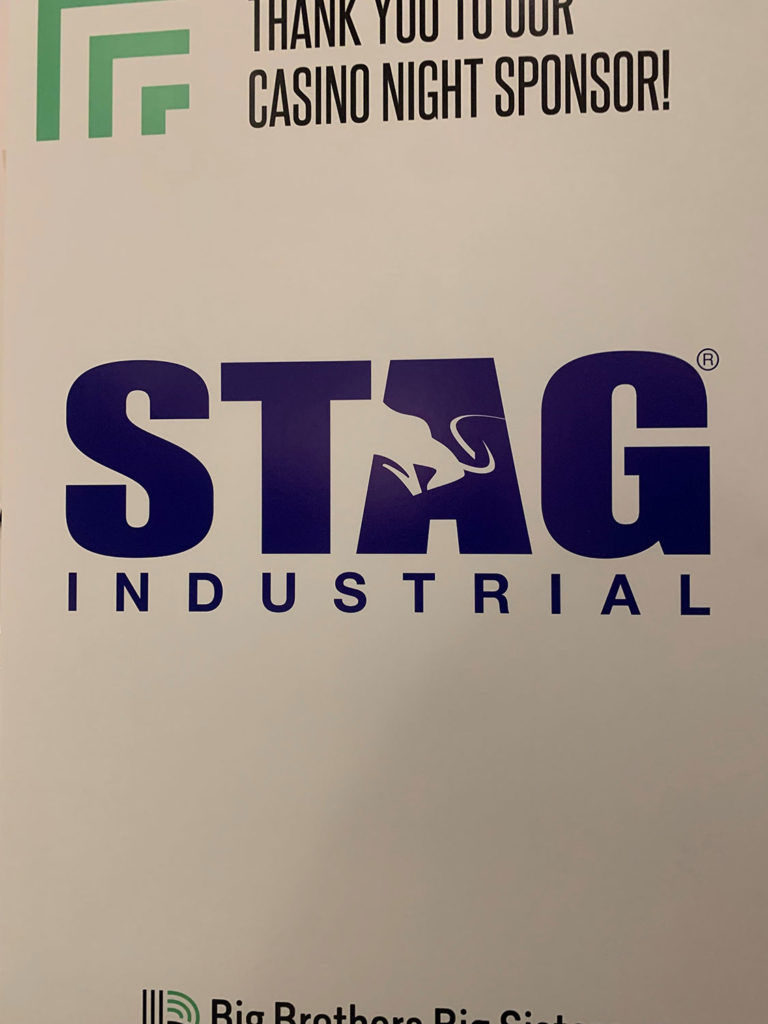 STAG Industrial partnered with Big Brothers Big Sisters of Eastern Massachusetts for the organization’s annual Casino Night fundraiser in Boston, MA